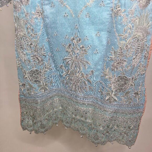 Sapphire Shalwar Kameez Pakistani / Indian Suit (3pcs) Small - Picture 3 of 8